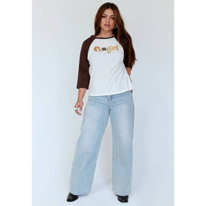 Motel Rocks Women‎ XS Nexo Tee COWGIRL Henly Brown White New